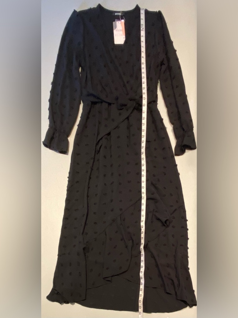 BTFBM Maxi Dress with Long Sleeves and Swiss Dots, size M, NWT - Picture 11 of 14